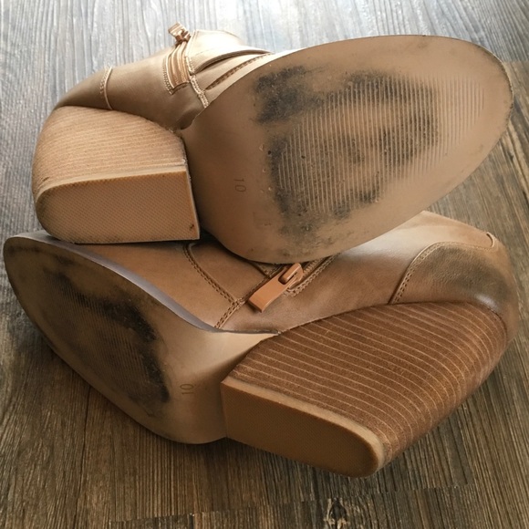 Very Volatile Tan Ankle Buckle Bootie - Picture 8 of 8